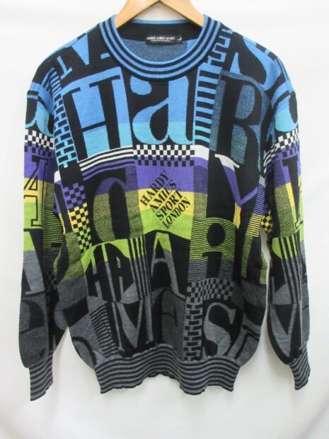 ハーディ エイミス HARDY AMIES SPORT R-84073-4 総柄 セーター
