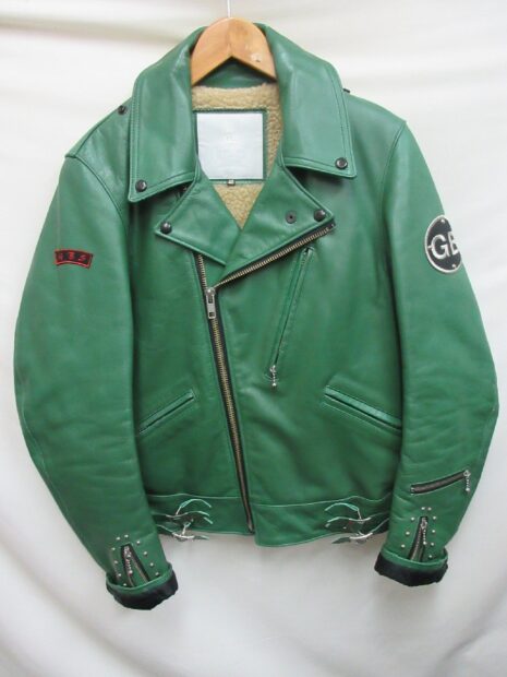 キムタク着 GB SKINS ジービースキンズ スタッズ付き レザー ダブル ライダース