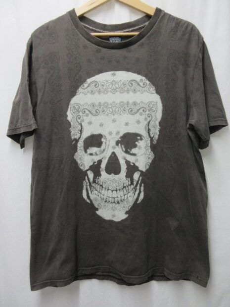 ナンバーナイン NUMBER (N)INE 07AW LOVE GOD MURDER期 スカル ペイズリー柄 プリント Tシャツ
