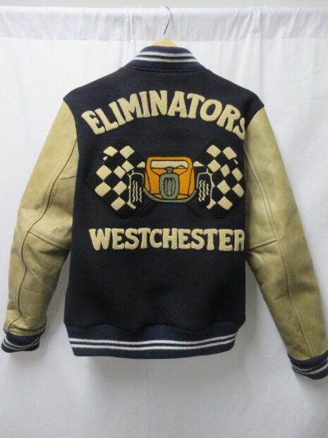 ジェラード JELADO カークラブ　サガラ刺繍レタード メルトンウールxキップレザー 袖革スタジャン