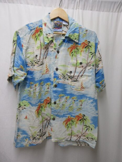 アバンティ　AVANTI シルク　アロハシャツ